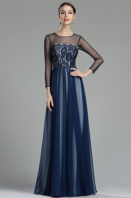 Navy Blue Wedding Reception Dresses Edressit Edressit Navy Blue Lace Evening Dress With Sleeves 02180405