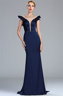 navy blue reception dress