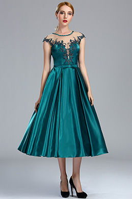 peacock cocktail dress
