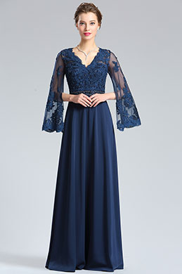 navy blue reception dress