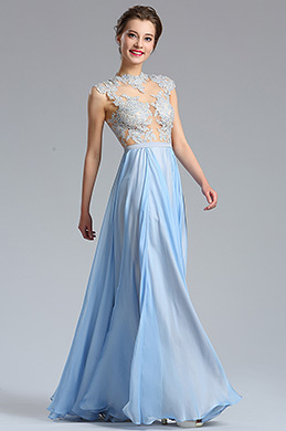 blue evening wear