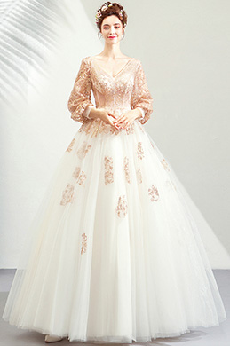 Lace Decollete Wedding Dress