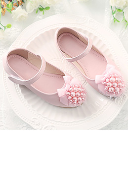 Edressit Girl S Closed Toe Leather Flat Buckle Flower Shoes 250014