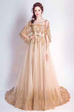 3 4 Sleeves Wedding Reception Dresses Edressit Com