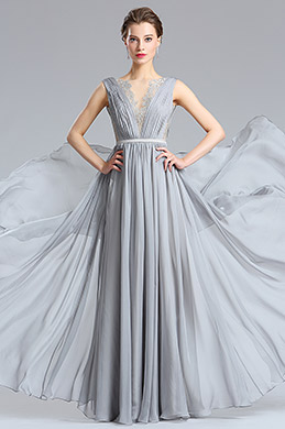 grey long dress