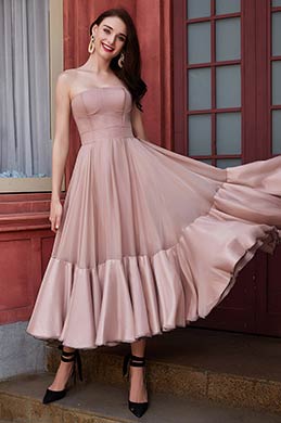 eDressit New Corset Tea Length Ruffle Party Evening Dress (04200246)