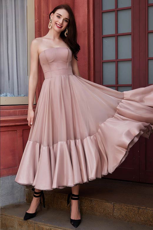 ladies tea length dresses