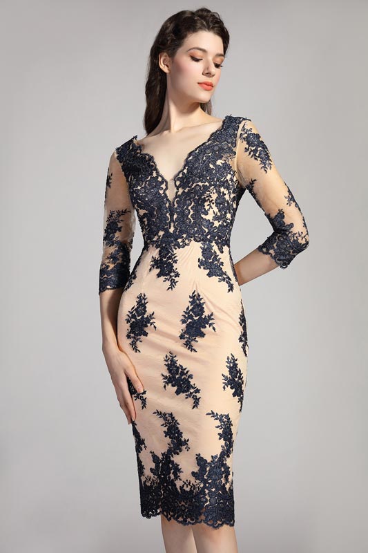 knee length evening gowns