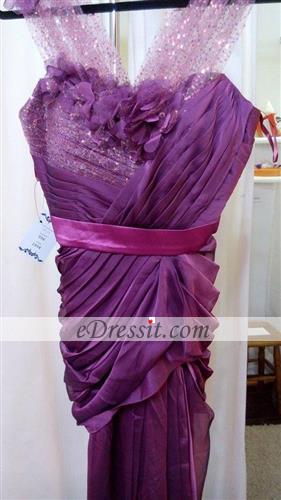 v cut frock