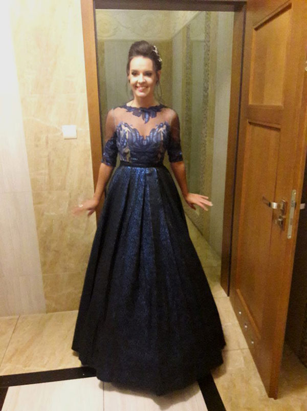 blue vintage ball gowns