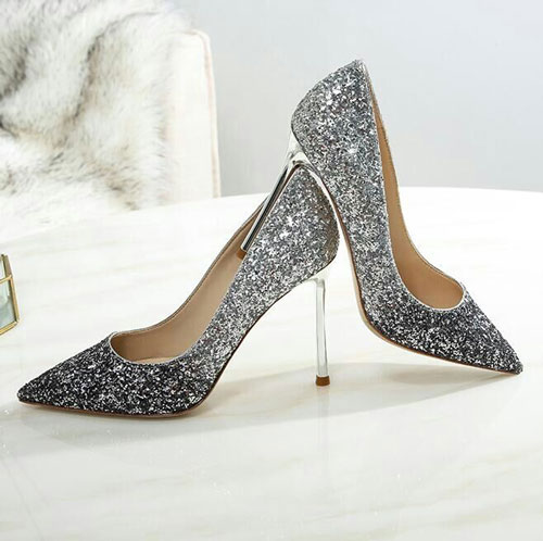 sparkling shoes heels