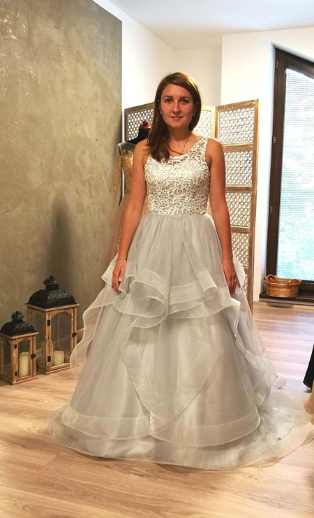 Edressit Light Blue Beaded Layer Tulle Women Wedding Dress 36190232