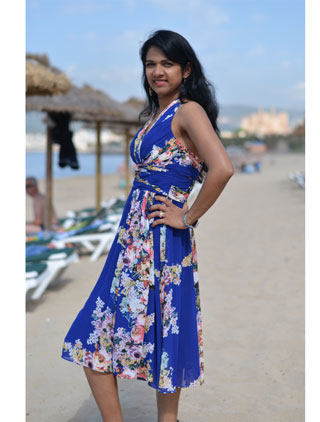 short printed frock