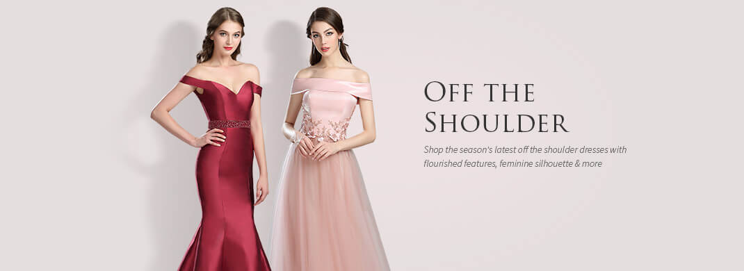 Off Shoulder Strapless Dresses for Women