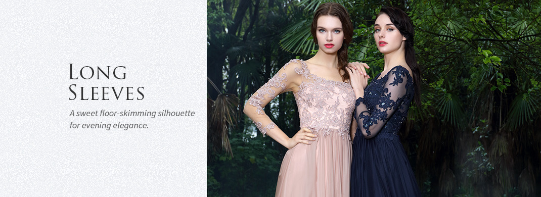 Long Sleeves Off Shoulder Dresses for Women